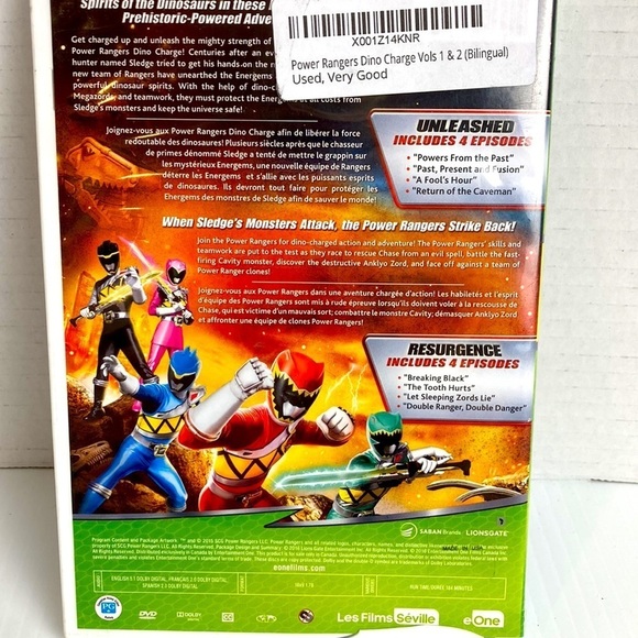 POWER Rangers Dino charge 2 disc dvd - Picture 2 of 5